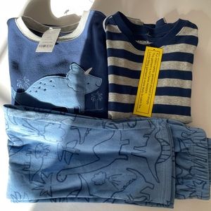 NWT Carter’s three piece dinosaur pj set.